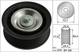 Belt Idler Pulley 2762020119 A2762020119 A2762000370 Compatible with MERCEDES-BENZ C-CLASS (W204) & C-CLASS (W205) & GL-CLASS (X166) & GLC (X253) Tag no : 17