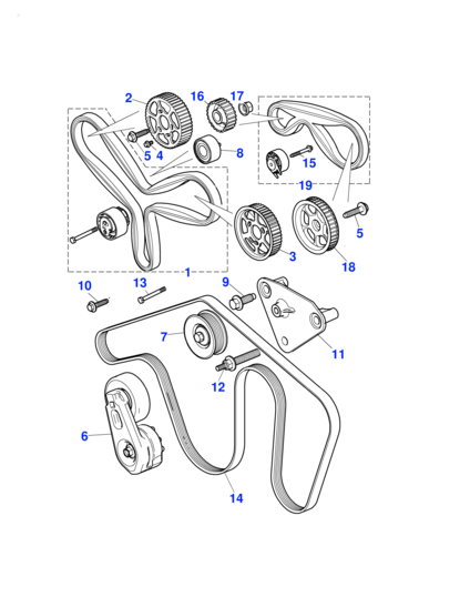 Belt Tensioner C2C22802 Compatible With JAGUAR & XF I (X250) & XF II (X260) &XJ (X351) Tag no : 6