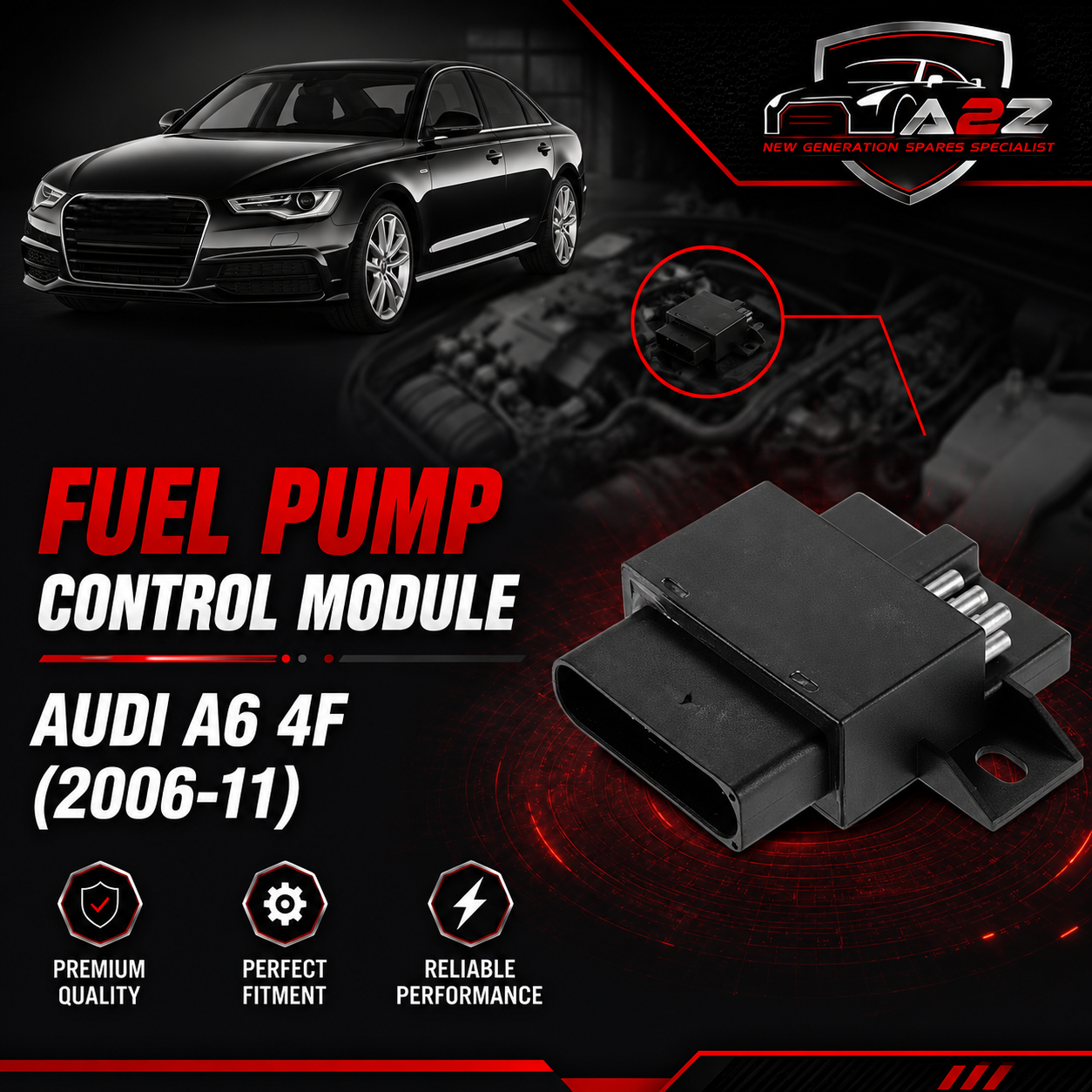 Fuel Pump Control Module  4F0906093L 4F0906093G 4F0906093C 4F0906093B V15710065 Compatible with AUDI A6 4F (2006-11) Tag-FR-02