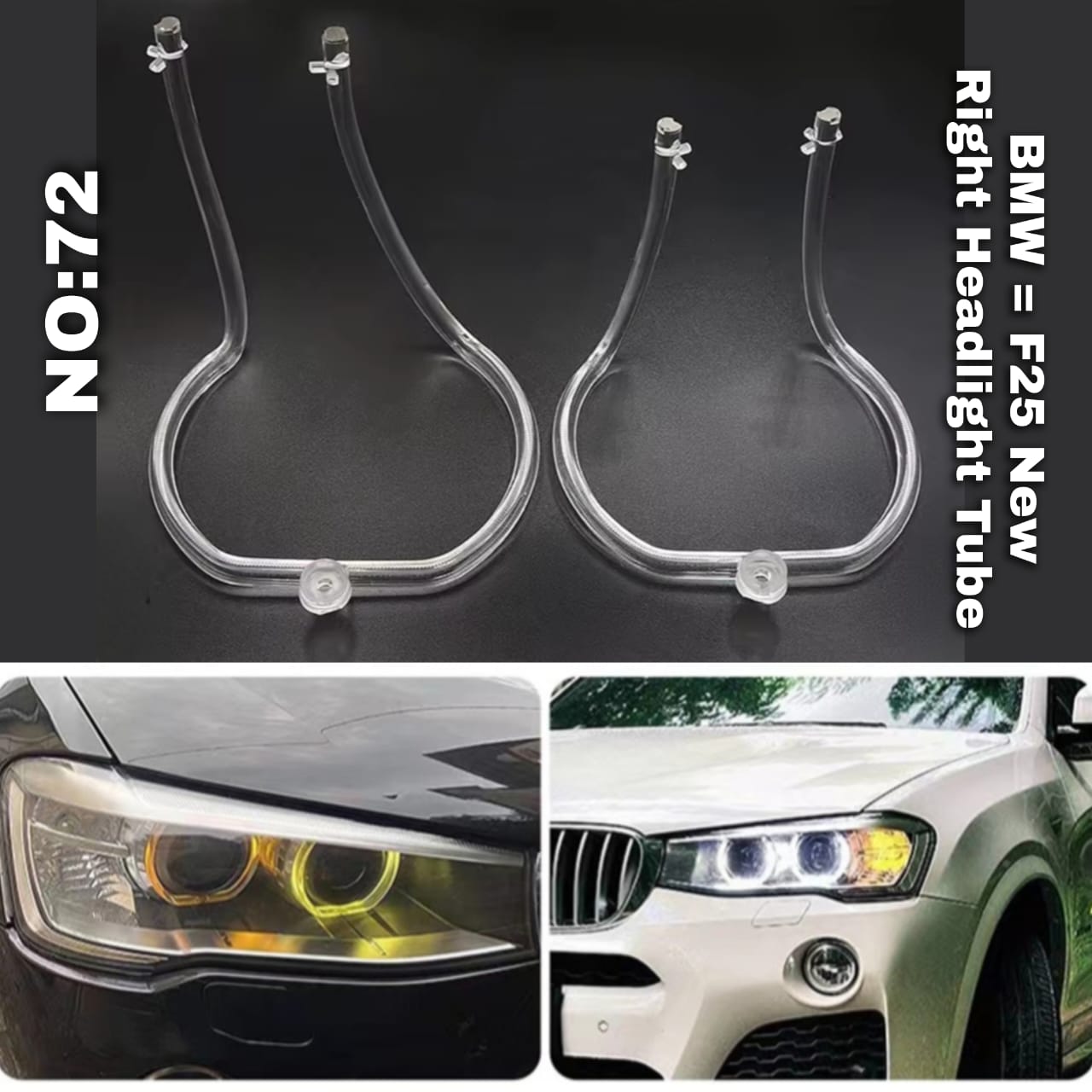 Headligth Tube Right 63117401132 Compatible With BMW X3 (F25) New (2014-2018) Tag No.72