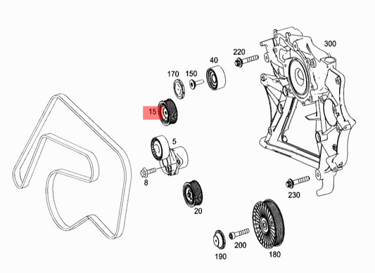 Belt Idler Pulley 6512000670 6512000770 6512001870 Compatible with MERCEDES-BENZ Tag no : 18