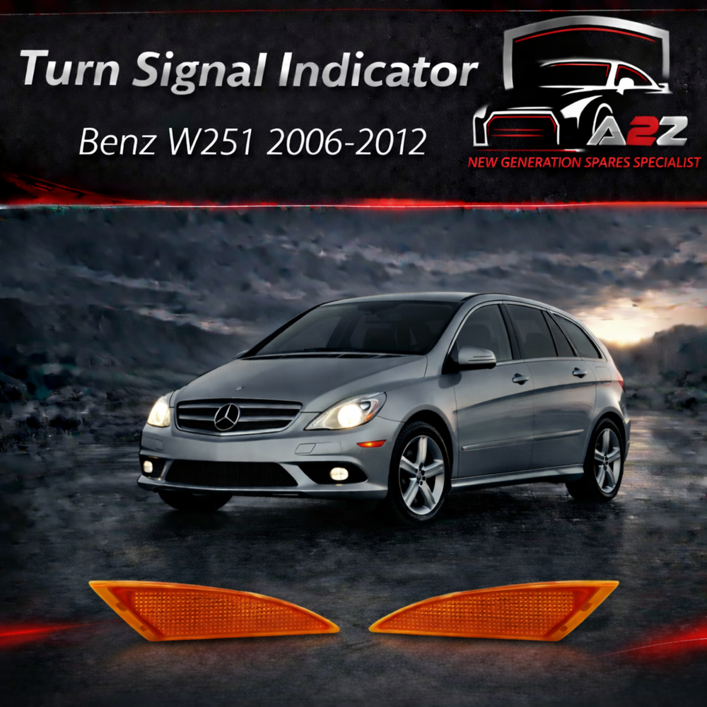 Front Bumper Turn Signal Indicator Light Left 2518200121 & Right 2518200221 Compatible with Mercedes Benz R-CLASS W251 2006-2012 Tag-FBL-13