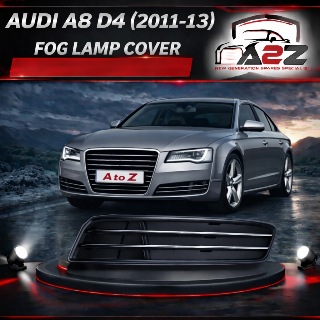 Fog Lamp Cover Left  4H0807679KT94 & Right 4H0807680KT94 Compatible With AUDI A8 (2011-2014) Tag No. 64