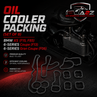 OIL COOLER PACKING (SET OF 8) 367.500/367.280/367.370 11428511980 Compatible With BMW X5 (F15, F85) 6-SERIES Coupe (F13) 6-SERIES Gran Coupe (F06)