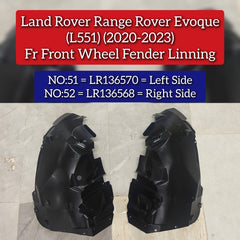 Front Wheel Fender Linning Left LR136570 & Right LR136568 Compatible With Land Rover Range Rover Evoque (L551) (2020-2023) Tag No.51-52