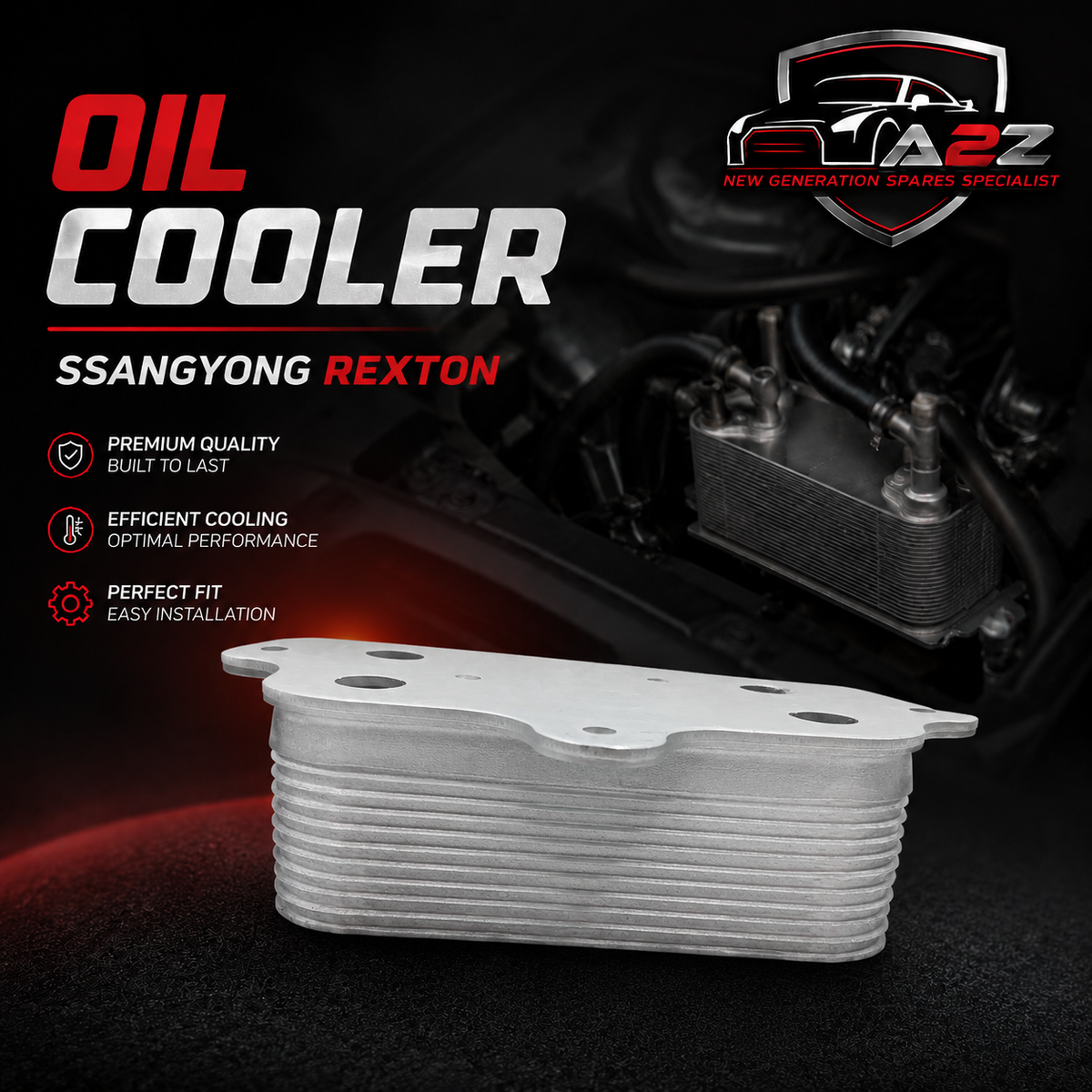 Oil Cooler 6641800265 For SSANGYONG REXTON W Tag-O-60