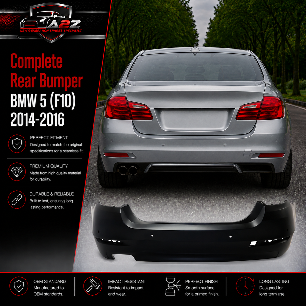 Complete Rear Bumper 51127332764 Compatible With BMW 5 (F10)