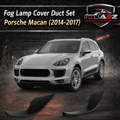 Fog Lamp Cover Duct Set Right 95B8078201EO & Left 95B8078191EO Compatible With Porsche Macan (2014-2017) Tag No.175