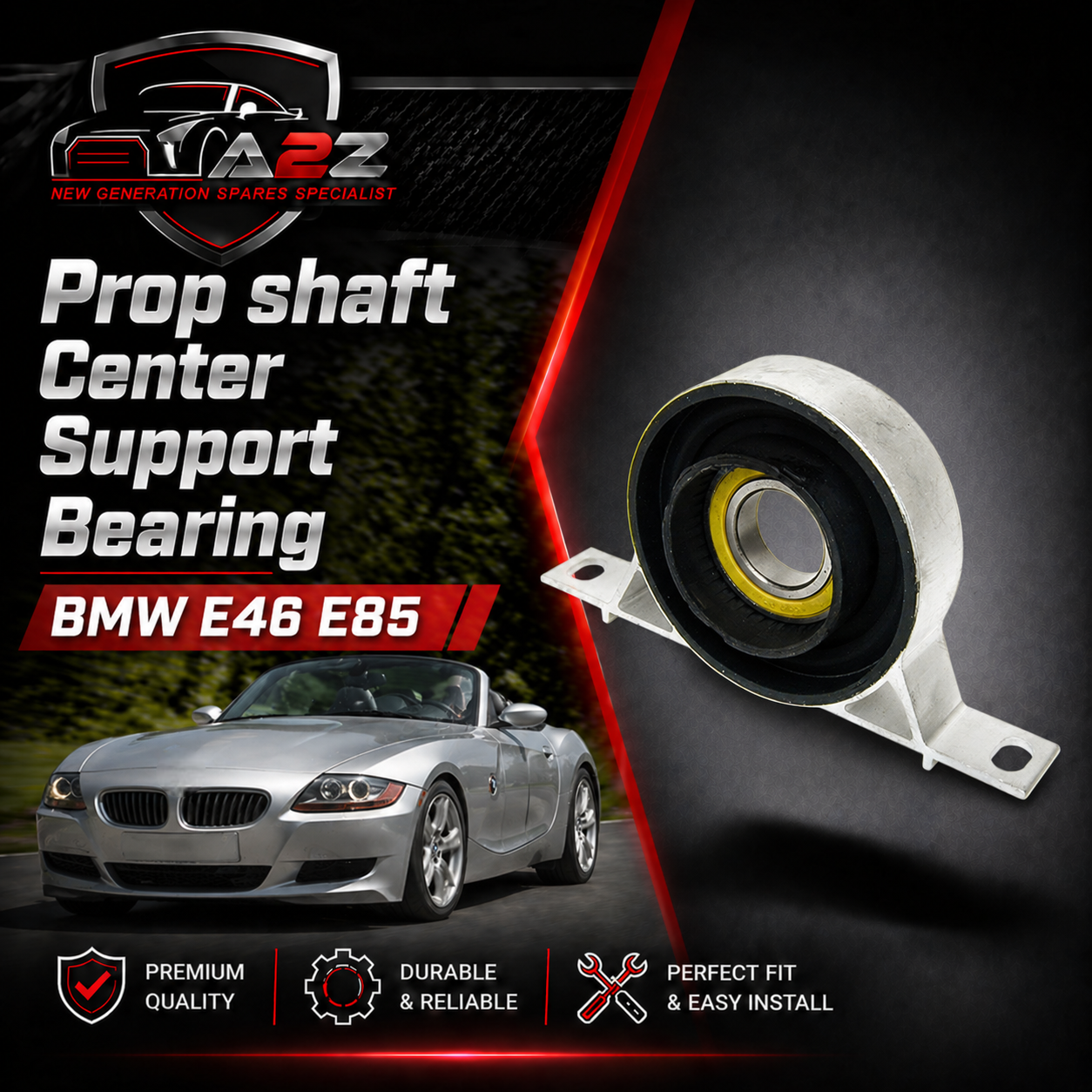 Prop shaft Center Support Bearing 26127501257 Compatible With BMW E46 E85