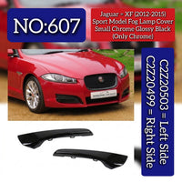 Sport Model Fog Lamp Cover Small Chrome Glossy Black (Only Chrome) Left C2Z20503 & Right C2Z20499 Compatible With Jaguar XF (2012-2015) Tag No.607