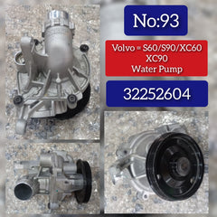 Water Pump 32252604 Compatible With  VOLVO S60-S90-XC 60 Tag No.93