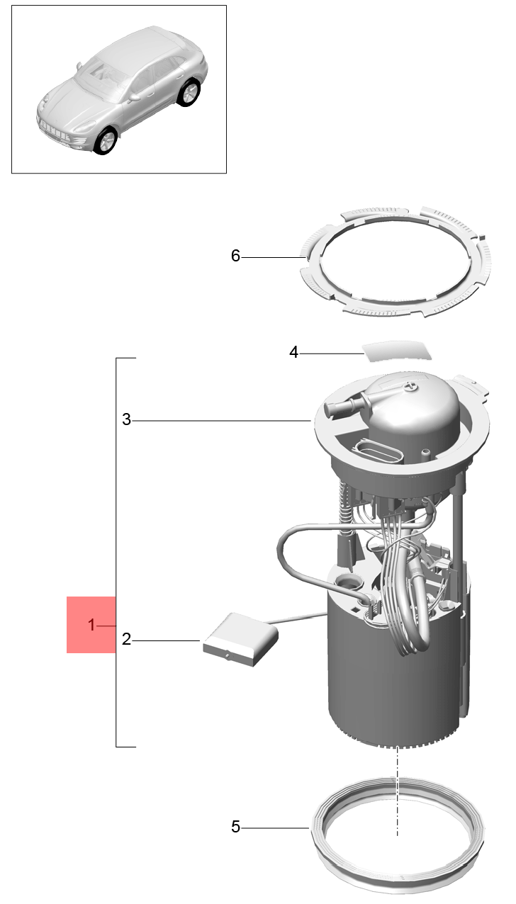 Fuel Pump 8R0919051H  95B919501 Compatible With PORSCHE MACAN