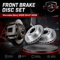 Front Brake Disc Set 6394210012 Compatible With Mercedes Benz W639 W447 W636