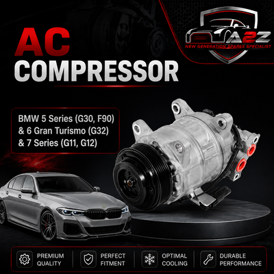AC Compressor 64525A58A55 64526822847 64526926545 64526995918 64526996950 64527945819 64527945863 64529375057 64529890655 Compatible With BMW 5 Series (G30, F90) & 6 Gran Turismo (G32) & 7 Series (G11, G12)