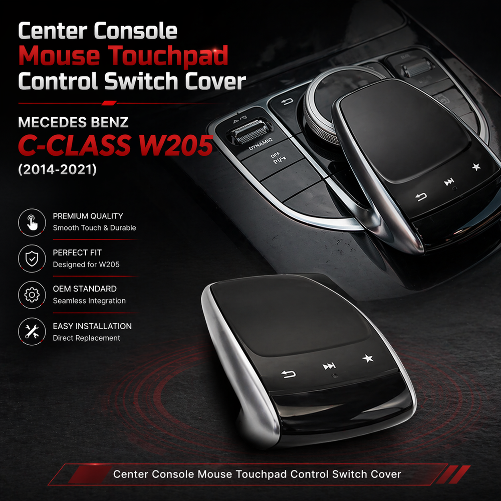 Center Console Mouse Touchpad Control Switch Cover 2059008918 Compatible With MECEDES BENZ C-CLASS W205 & GLC X253 Tag-MC-02