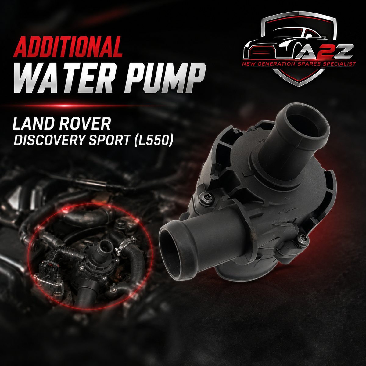 Additional Water Pump LR049317 LR166720 LR057368 T2H2556 T4A31594 T4A47127  Compatible With LAND ROVER DISCOVERY SPORT (L550) & RANGE ROVER EVOQUE (L538) Tag No.29