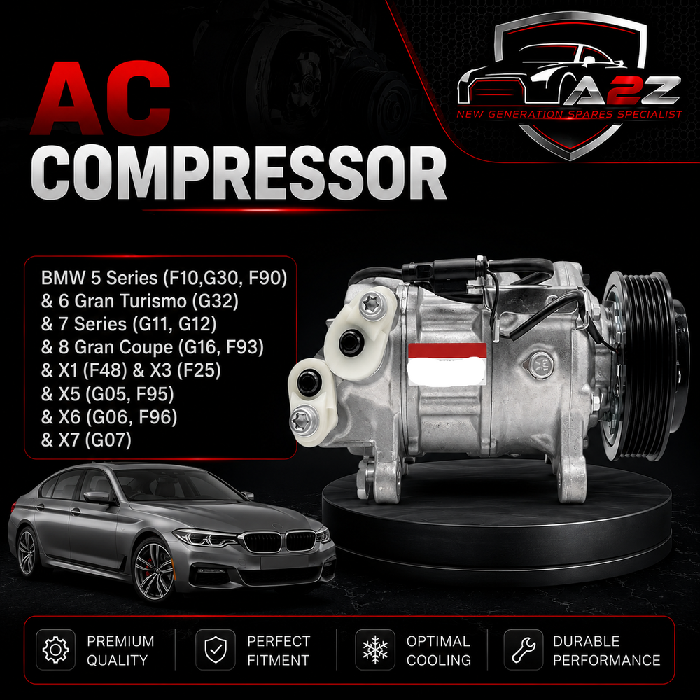 AC Compressor 64526995918 64527945819 Compatible With BMW  5 Series (F10,G30, F90) & 6 Gran Turismo (G32) & 7 Series (G11, G12) & 8 Gran Coupe (G16, F93) & X1 (F48) & X3 (F25) & X5 (G05, F95) &  X6 (G06, F96) & X7 (G07)