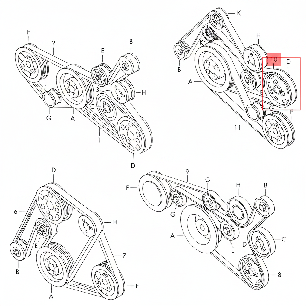 Multi Rib Belt 6PK2404 Compatible With MERCEDES-BENZ CLS (C219) S-CLASS (W221) (CONTINENTAL)