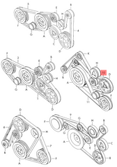 Multi RIB Belt 6PK2404 06E903137AC 06E903137K Compatible With AUDI A4 B8 (8K2) | A4 / S4 (CONTINENTAL)