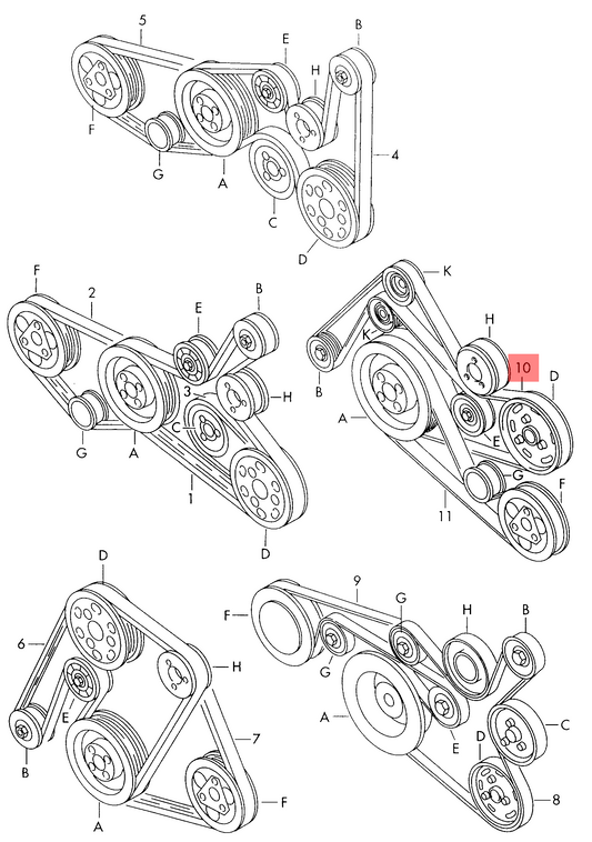 Multi Rib Belt 6PK2404 Compatible With MERCEDES-BENZ CLS (C219) S-CLASS (W221) (CONTINENTAL)