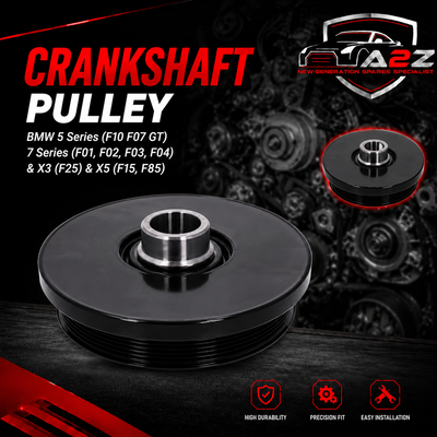 Crankshaft Pulley 11238511321 Compatible With BMW 5 Series (F10 F07 GT) 7 Series (F01, F02, F03, F04)  & X3 (F25) & X5 (F15, F85) Tag-CP-12