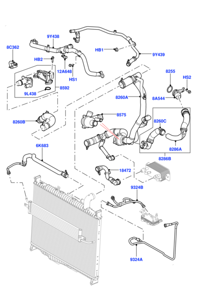 Thermostat Coolant LR033675 Compatible With  LAND ROVER DISCOVERY IV (L319) | LR4 & RANGE ROVER IV (L405) & RANGE ROVER SPORT I (L320) & RANGE ROVER SPORT II (L494)
