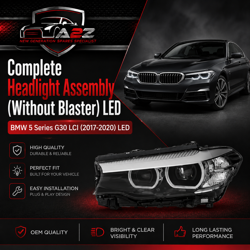 Headlight Headlamp Left 63117214951  & Right  63117214952  (Without Blaster) Compatible With BMW 5 Series G30 LCI (2017-2020)  LED