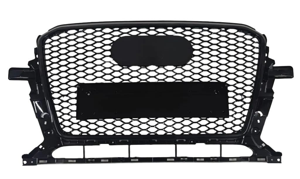 RSQ5 Full Black Honeycomb Show Grill Compatible With Audi Q5 (2013-2017) RSQ5 Black Chrome Tag No.148