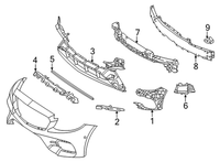Front Bumper Bracket 2138855404 Compatible With Mercedes-Benz E-CLASS W213 (2020-2024) Tag No.862