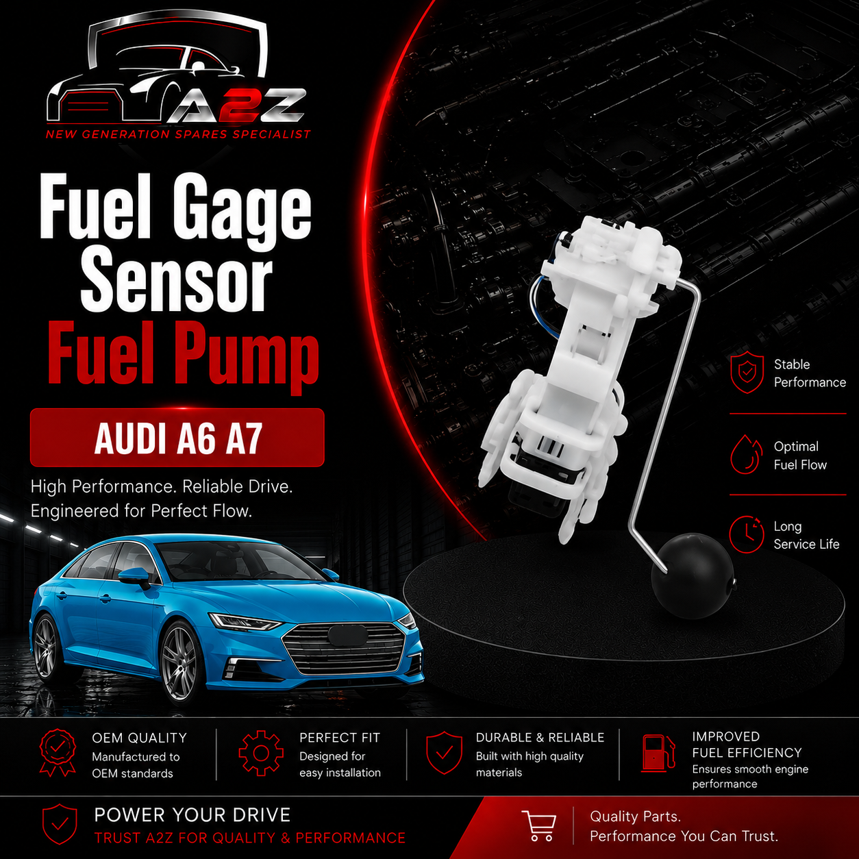 Fuel Gage Sensor Fuel Pump 4G0919673C 7L6919088F Compatible With AUDI A6 A7 Tag No.74