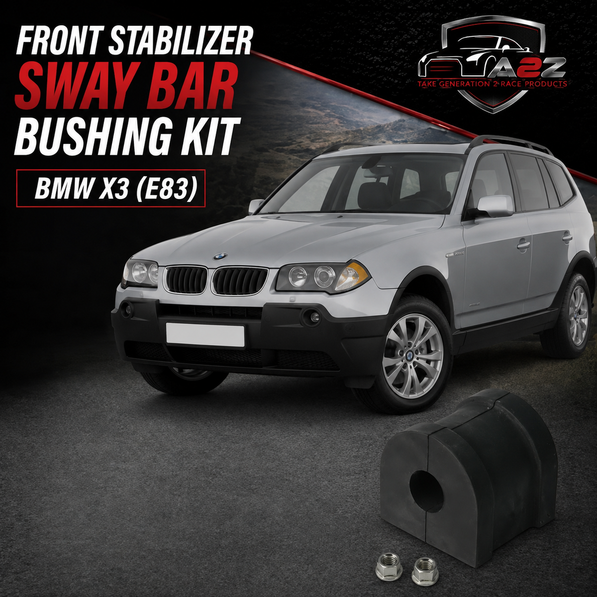 Front Stabilizer Sway Bar Bushing Kit 31303404065 Compatible With BMW X3 (E83)