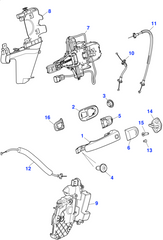 Front Door Lock Cable C2D5645 Compatible with  Jaguar XF & XJ 2009-2015