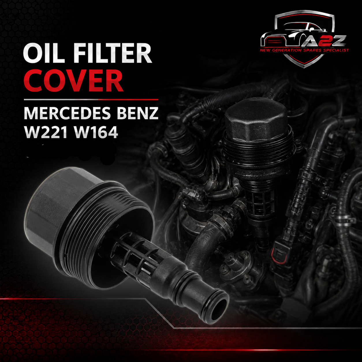 Oil Filter Cover 2721800038 A2721800038 Compatible With Mercedes Benz W221 W164