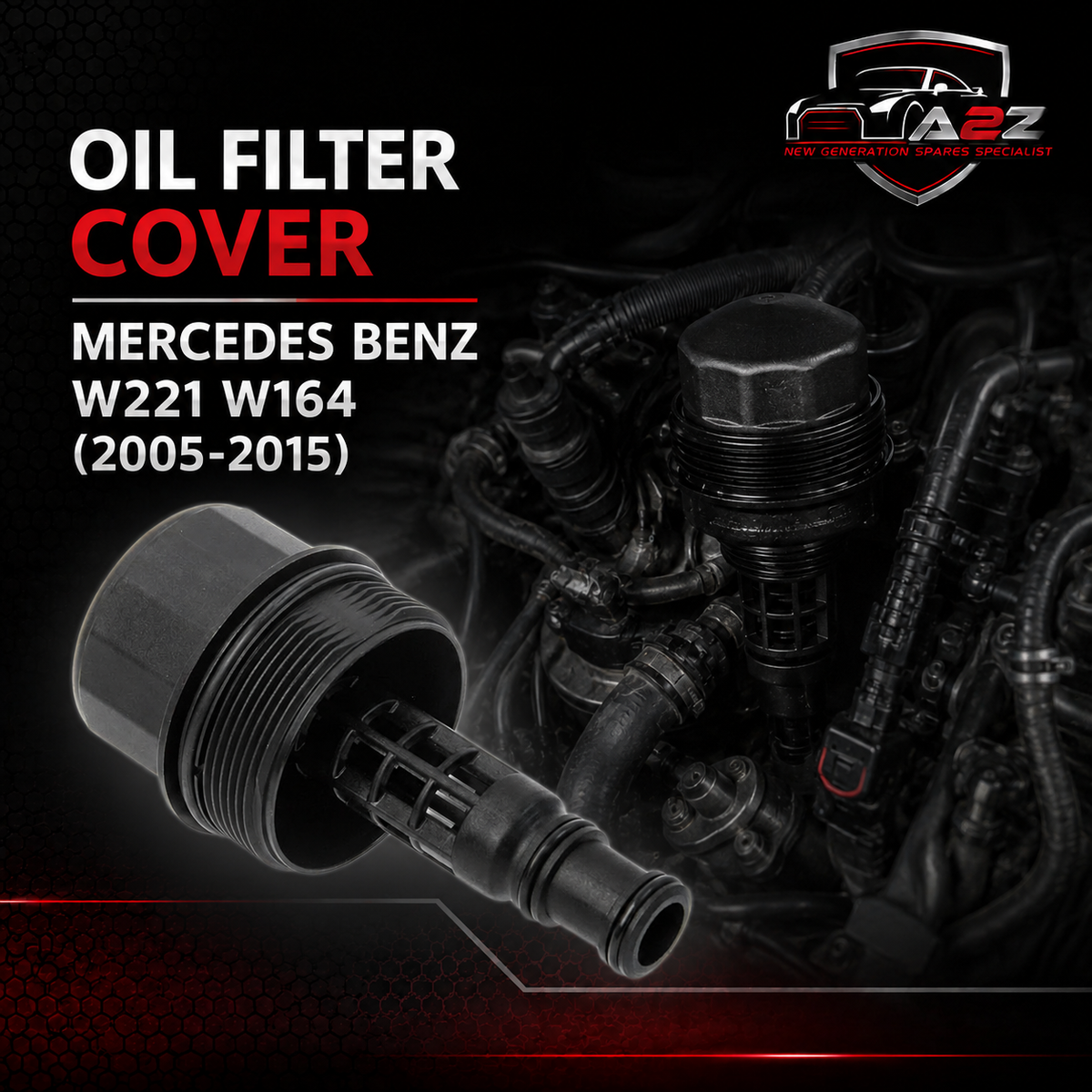 Oil Filter Cover 2721800038 A2721800038 Compatible With Mercedes Benz W221 W164