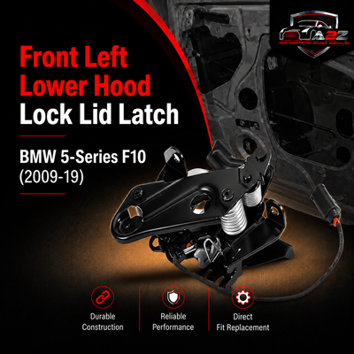 Front Left Lower Hood Lock Lid Latch 51237206453  Compatible With BMW 5-Series F10 (2009-19)