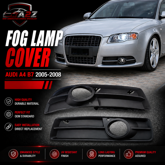 Fog Lamp Cover Compatible With AUDI A4 B7 2005-2008 Fog Lamp Cover Left 8E0807681F & Right 8E0807682F Tag-FC-18