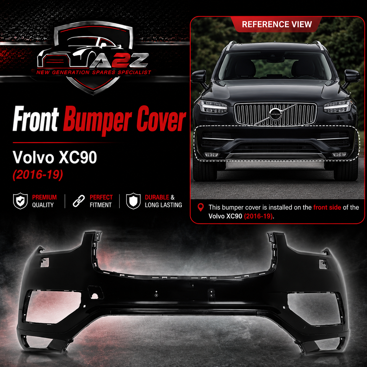 Front Bumper Cover 39841747 39799463 Compatible With Volvo XC90 (2016-19)