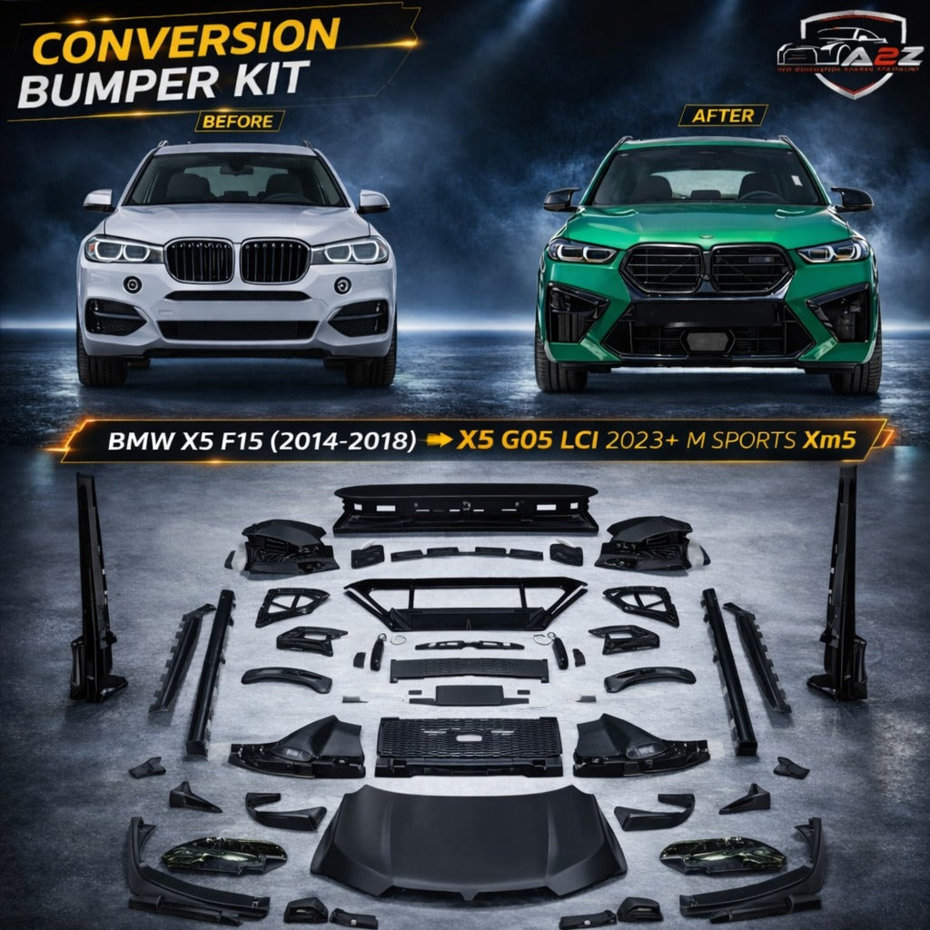 Complete Front & Rear Bumper Full Body Kit  Conversion Kit Compatible With BMW X5 F15 (2014-2018) To X5 G05 Lci 2023+ M Sports X5 Style Upgrade (Shipping Cost Not Included)