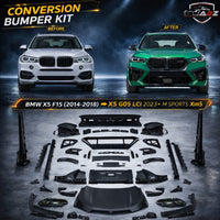 Complete Front & Rear Bumper Full Body Kit  Conversion Kit Compatible With BMW X5 F15 (2014-2018) To X5 G05 Lci 2023+ M Sports X5 Style Upgrade (Shipping Cost Not Included)