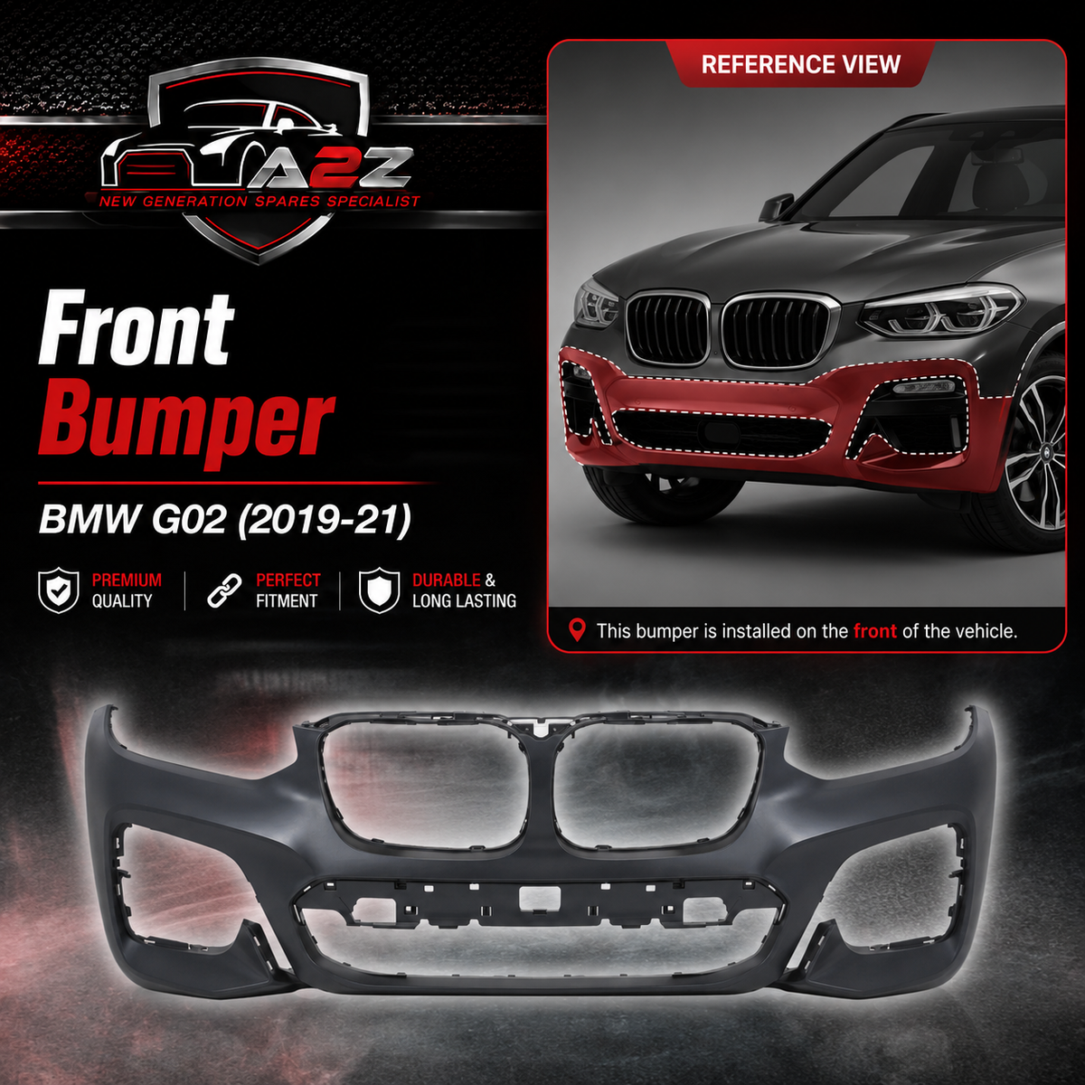 Front Bumper 51118091969 Compatible With BMW G02 (2019-21)
