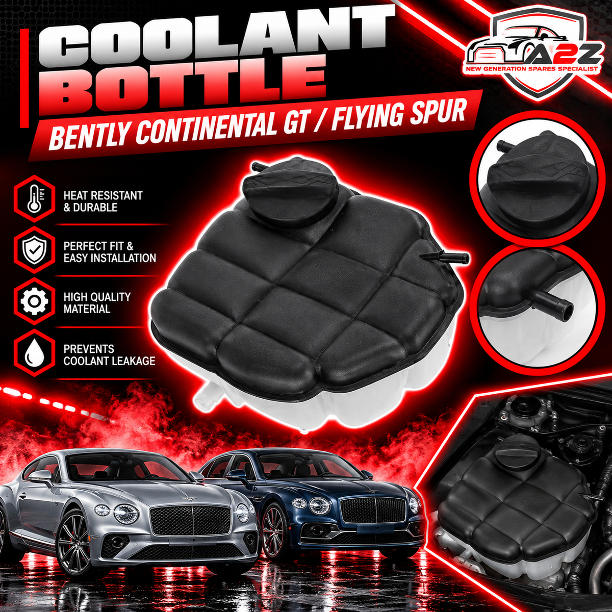 Coolant Bottle 3W0121403F Compatible With Bentley Continental GT/Flying Spur