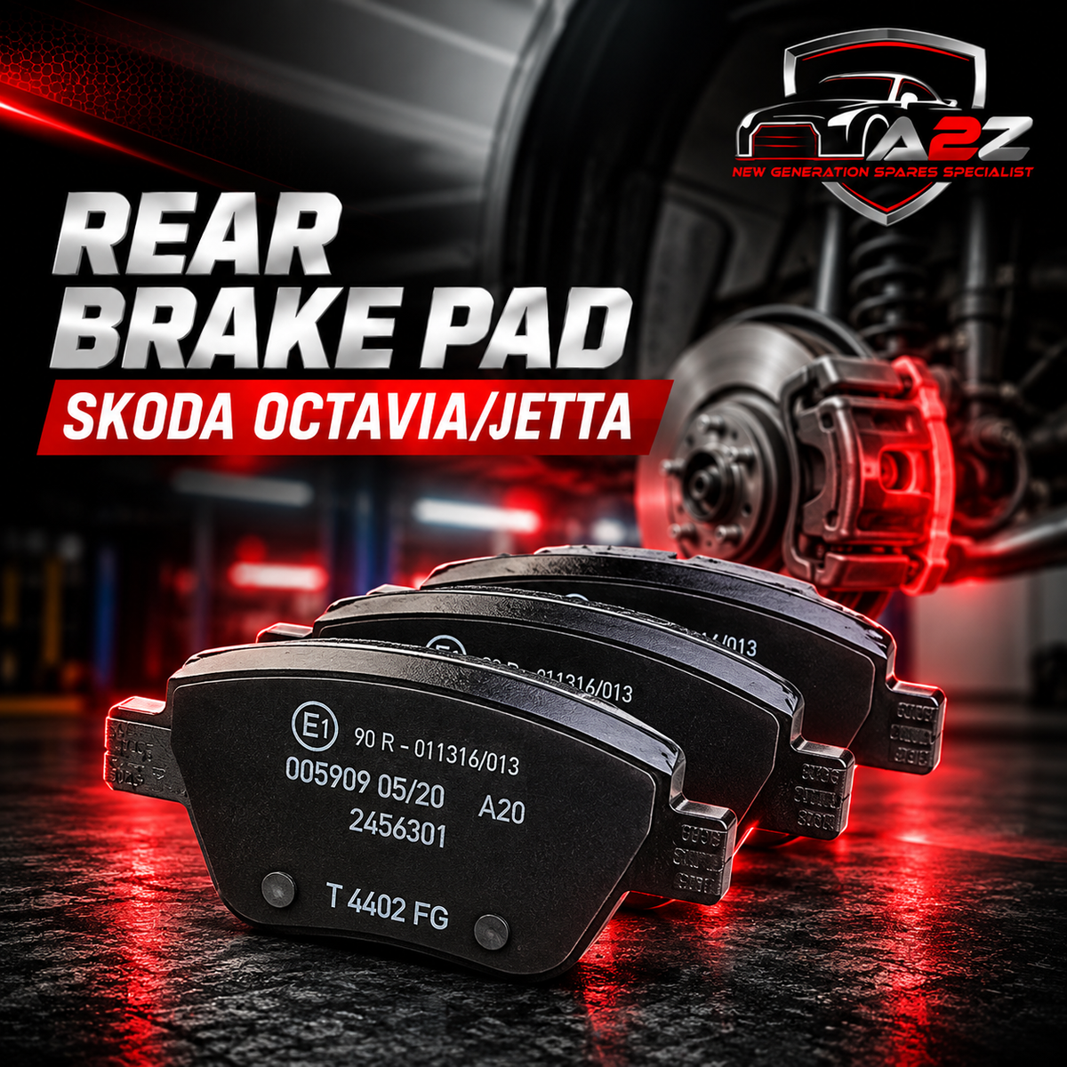 Rear Brake Pad 2456301 Compatible With SKODA Octaivia/Jetta