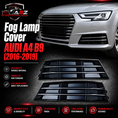 Fog Lamp Cover Compatible With AUDI A4 B9 2016-2019 Fog Lamp Cover Left 8WD807681B & Right 8WD807682B Tag-FC-17