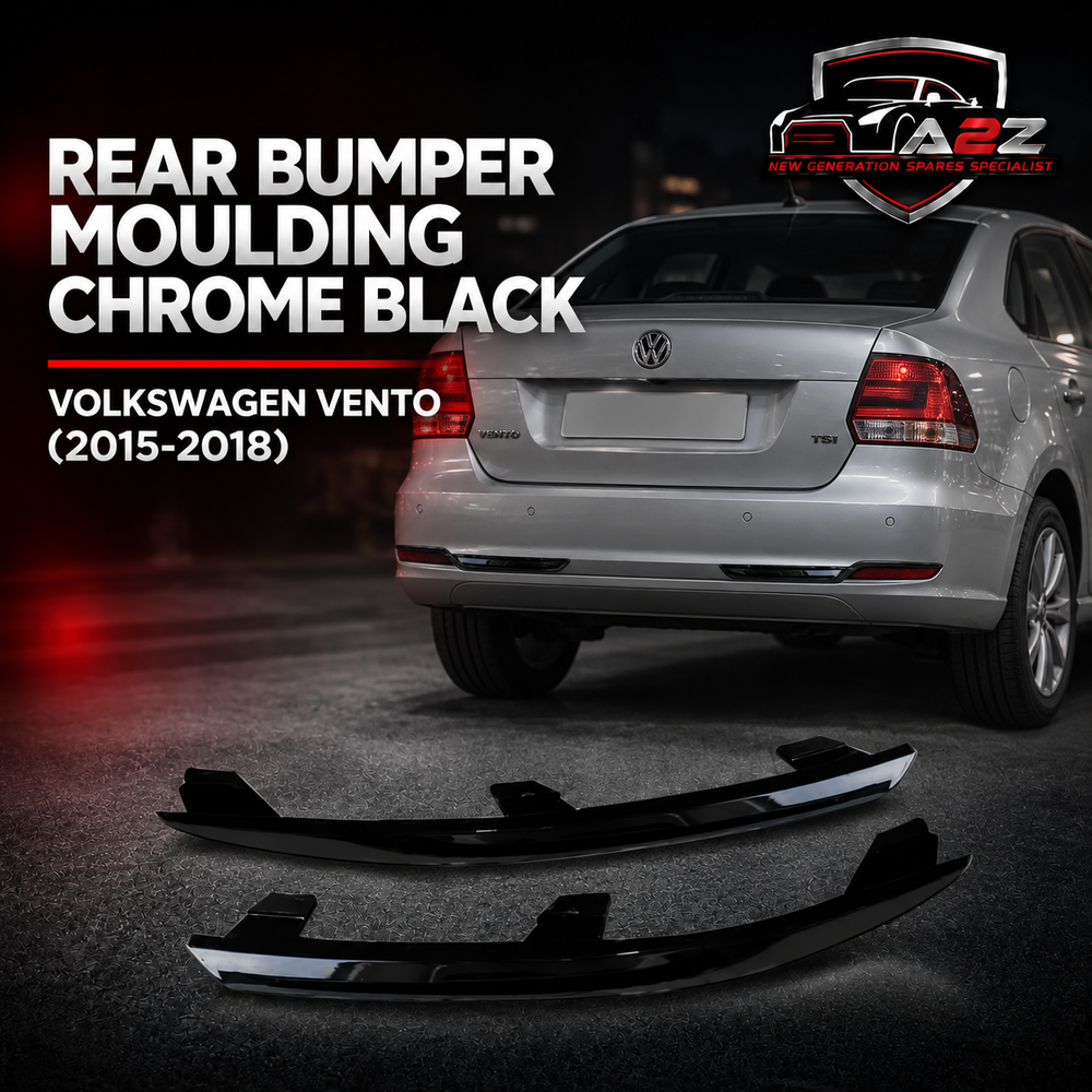 Rear Bumper Moulding Chrome Black 6RF853841 6RF853841A Compatible With VOLKSWAGEN VENTO (2015-2018)