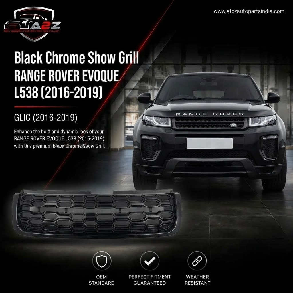 Black Chrome Show Grill Compatible With Land Rover RANGE ROVER EVOQUE L538 (2016-19)