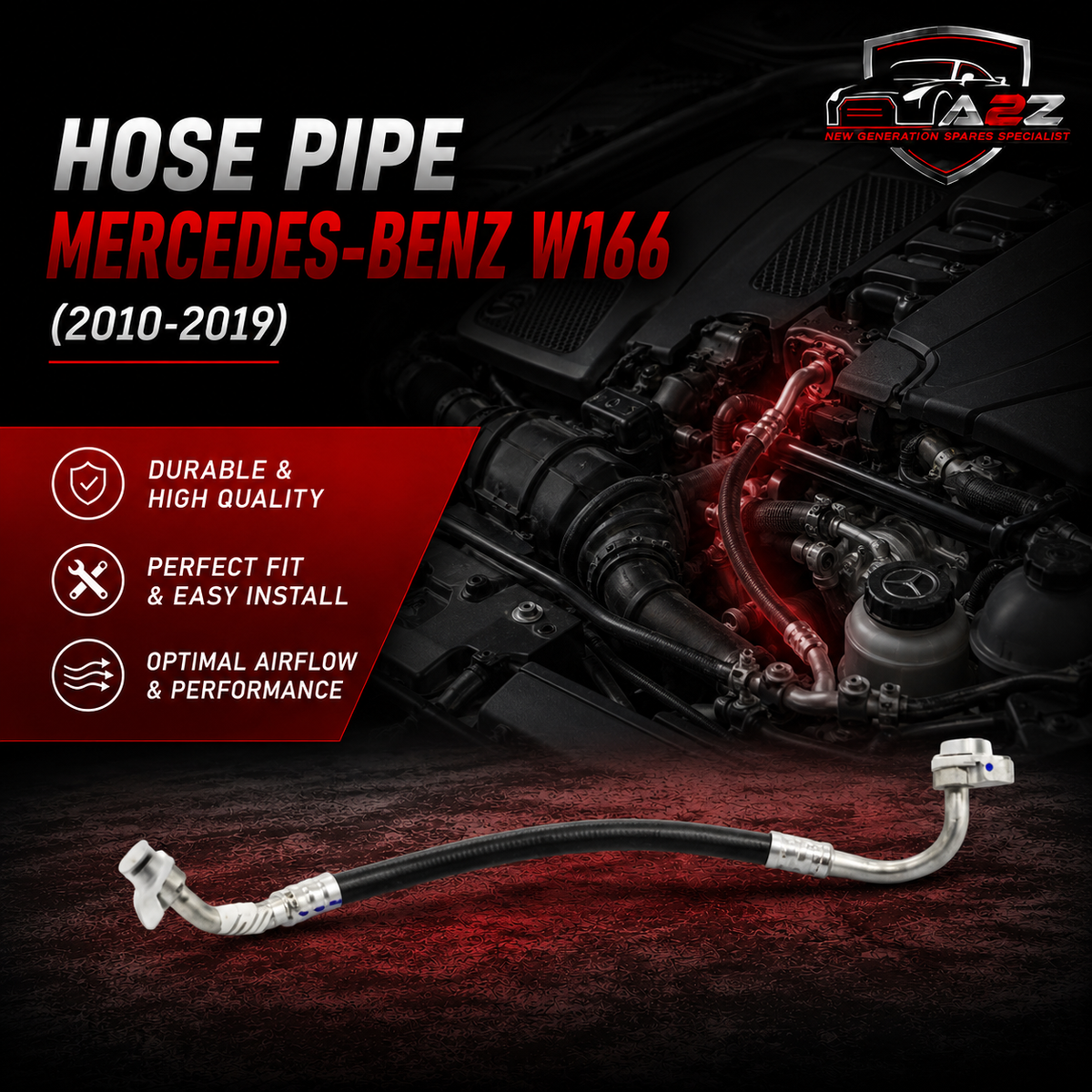 Hose Pipe 1668302001 Compatible With Mercedes-Benz W166
