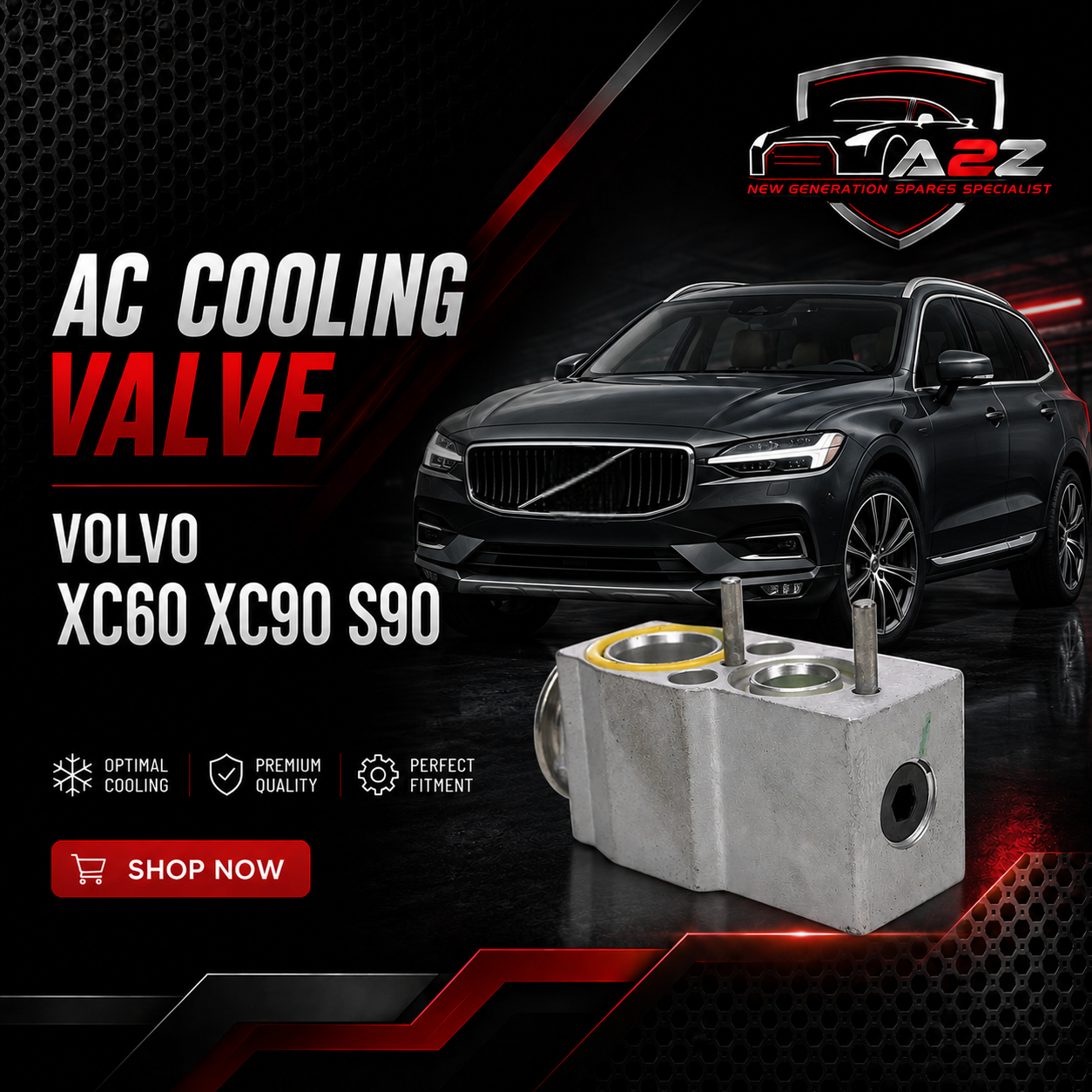 Ac Cooling Valve 31404338 Compatible With Volvo XC60 XC90 S90 Tag No.303