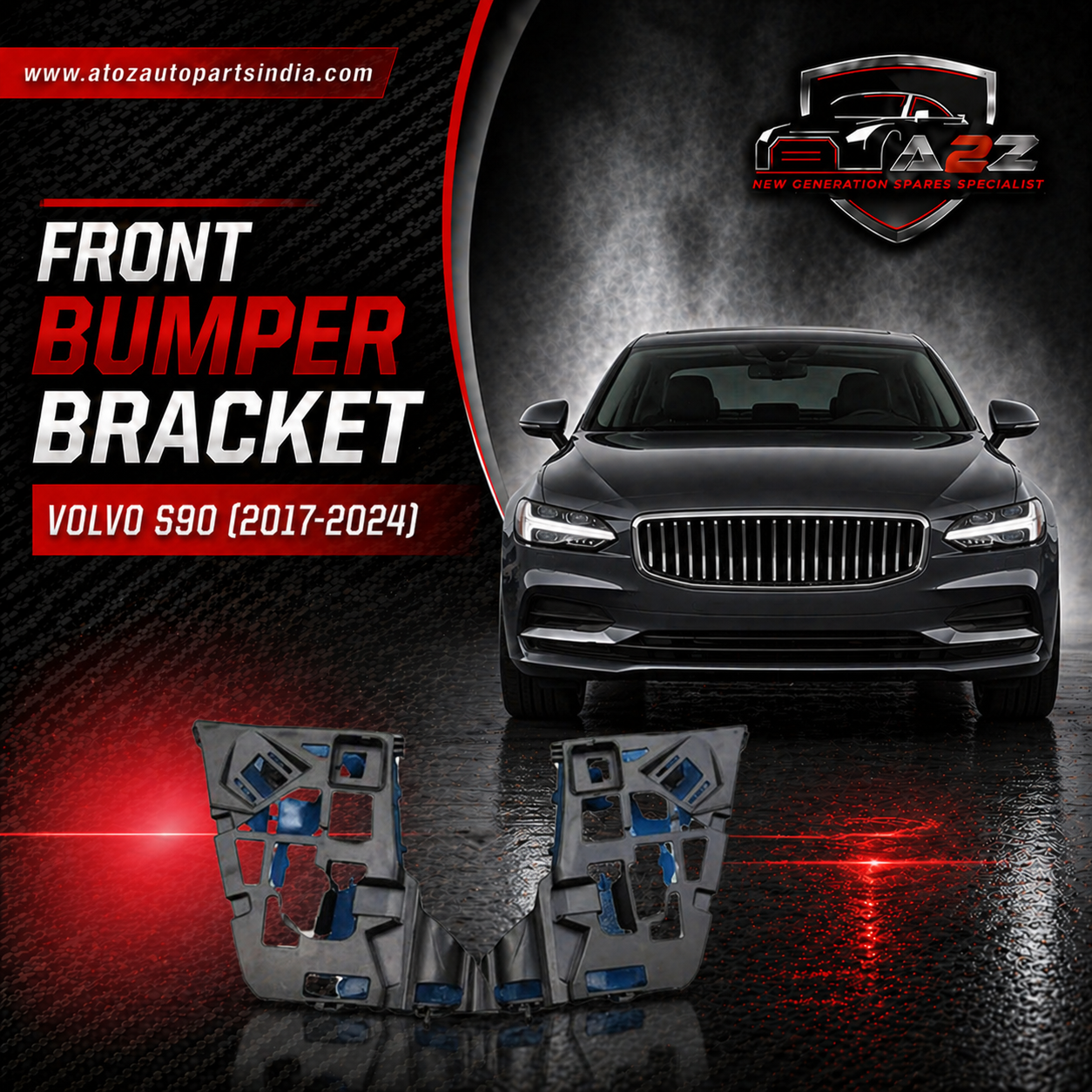 Front Bumper Bracket Left 31383284 & Right 31383285 Compatible With VOLVO S90 (2017-2024) Tag No.2803