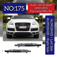 Fog Lamp (DLR) Set Left 4L0953041E & Right 4L0953042E Compatible With Audi Q7 S (2010-15) Tag NO.175
