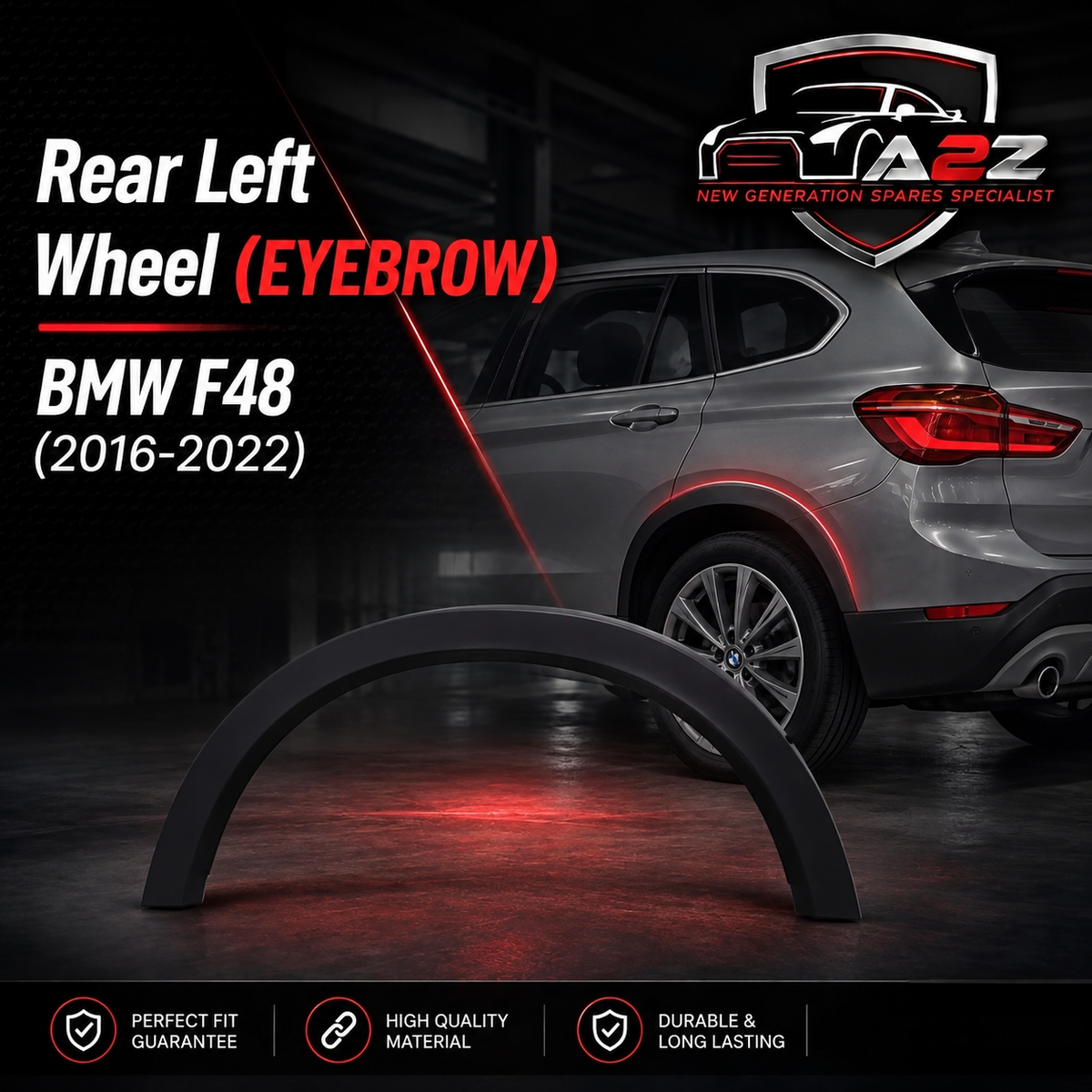 Rear Left Wheel Eyebrow 51777379531 Compatible With BMW F48 (2016-22) Tag No.239